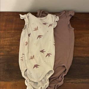 H&M Kids Bodysuits - White and Mauve